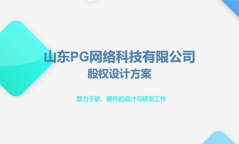 【股权设计】商业计划书策划山东PG网络科技有限公司