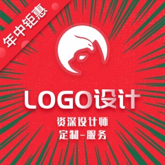 公司logo设计标志设计动态卡通logo设计商标设计
