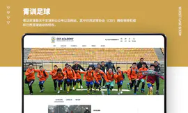 青训足球响应式视频体育类网站建设网站开发