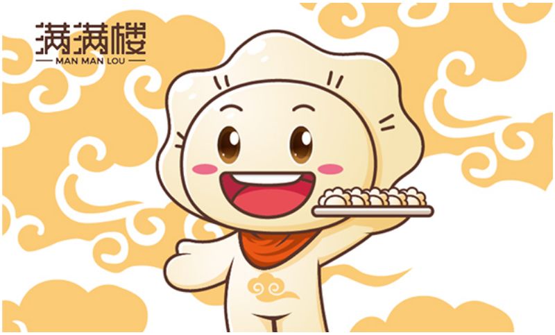 【狮动】餐饮小吃饺子卡通IP形象原创手绘吉祥物设计标志商标y