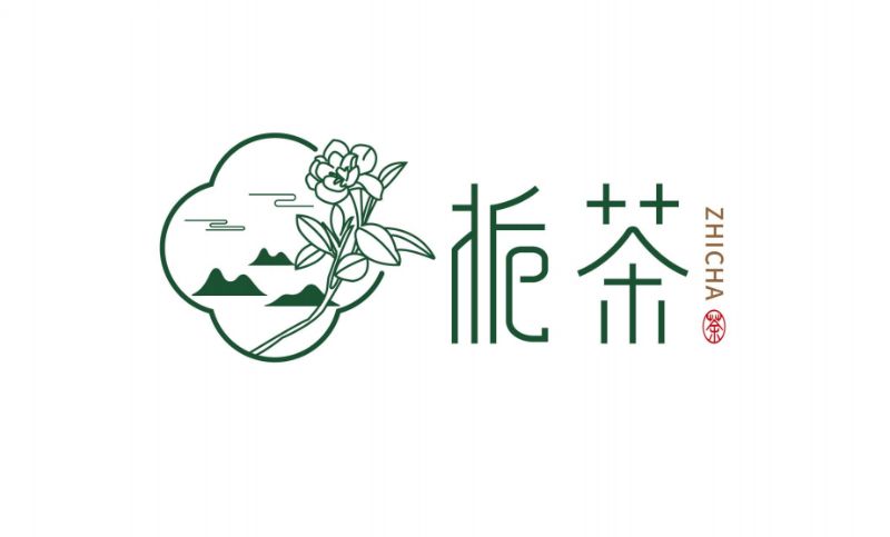 【栀茶】品牌设计茶饮logo奶茶店logo商标设计VI设计