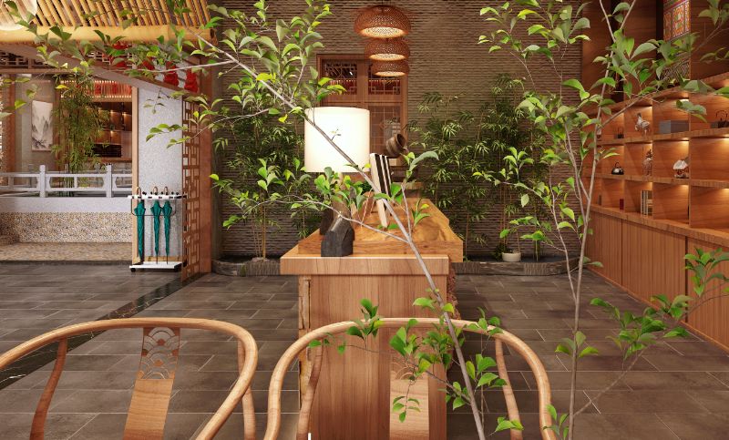甜品店效果图咖啡厅效果图奶茶店室内装修空间效果图施工图设计