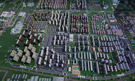 街道综合管理三维可视化街道三维模型动画VR效果图