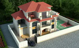 普通农村自建房别墅全套CAD施工图纸效果图平面布局建筑设计
