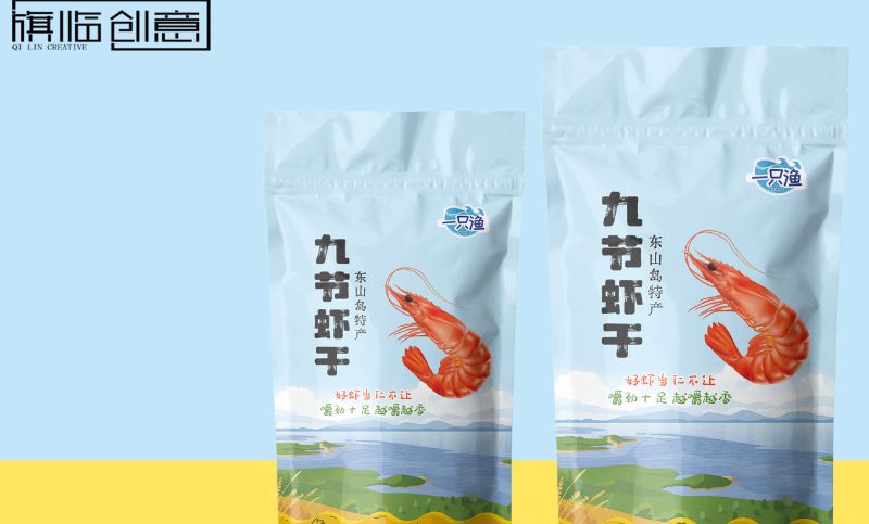 零食食品--- 一只鱼虾干包装袋装设计