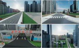 三维动画场景建模3D建模渲染三维可视化街道VR拍摄全景