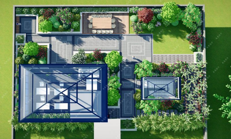 庭院设计屋顶花园设计花园设计施工图水电植物土建预算