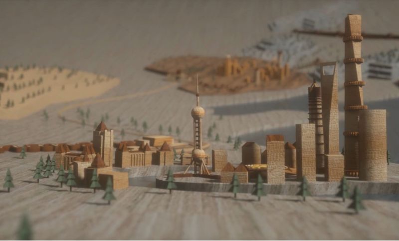 仿权利的游戏片头展示四大城市规划︱三维动画