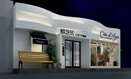 沙拉简餐店设计 网红餐饮店设计 面包店设计 效果图设计 门头