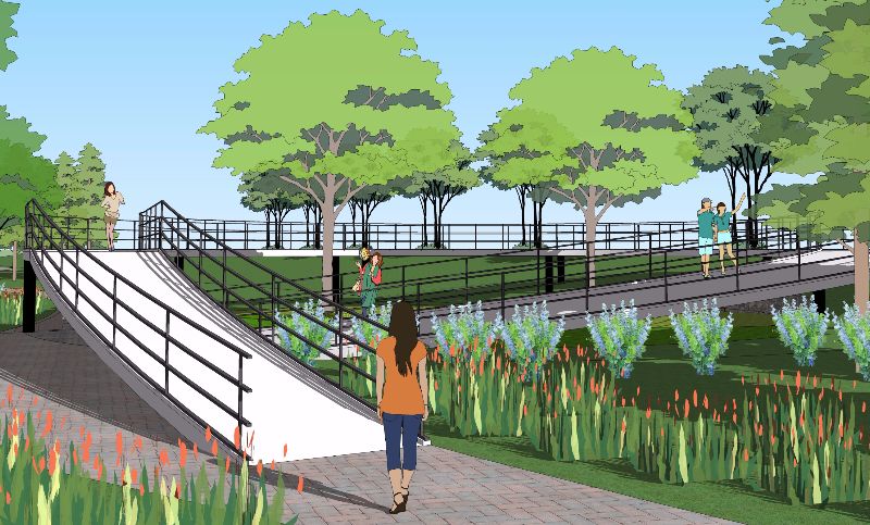 滨河设计河道改造工程设计绿化景观小品设计