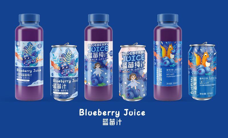 蓝莓汁包装设计/儿童果汁饮料包装设计