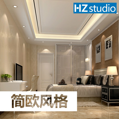 简欧设计家装设计新房设计效果图室内设计装修设计HZ