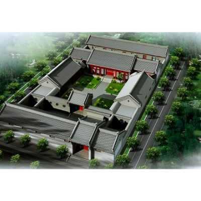 北京四合院设计，祠堂，仿古建筑，古建效果图，施工图